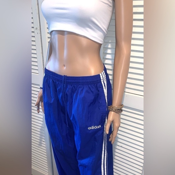 Adidas Vintage Windbreaker 3 Stripes Royal Blue Medium - Picture 4 of 14